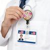 Plant Flowers Clip Lanyards ID Badge Holder Porta Credencial Lanyards Keychain Badge Reel Nurse Retractable  Wholesale