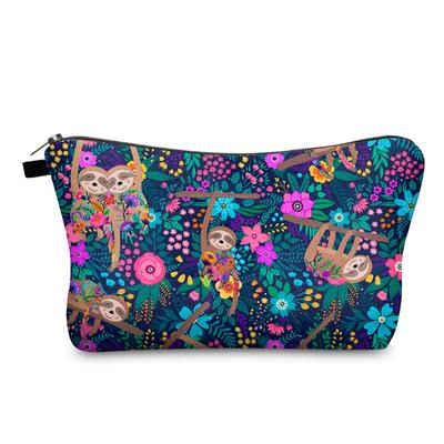 Women Monkey Print Cosmetic Bag Toiletries Organize Travel Storage Case
