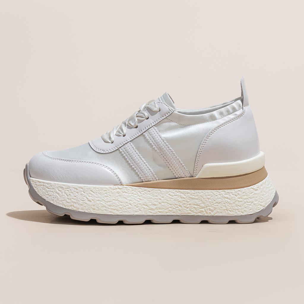 Daddy shoes women's summer new silk and satin inner heightening thick-soled breathable casual sports shoes