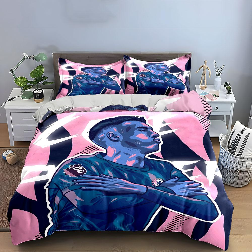 Blue Athlete Graffiti Design. Bedding Sets Duvet Cover Sets Duvet Covers Pillowcases(1 * Duvet Cover 2 * Pillowcases Without Duvet Insert)