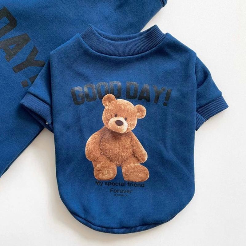 

Летняя футболка с принтом медведя для собак, симпатичная одежда для собак, свитер для щенков, чихуахуа, толстовка для питомца, костюм для маленькой и средней собаки, кошки M