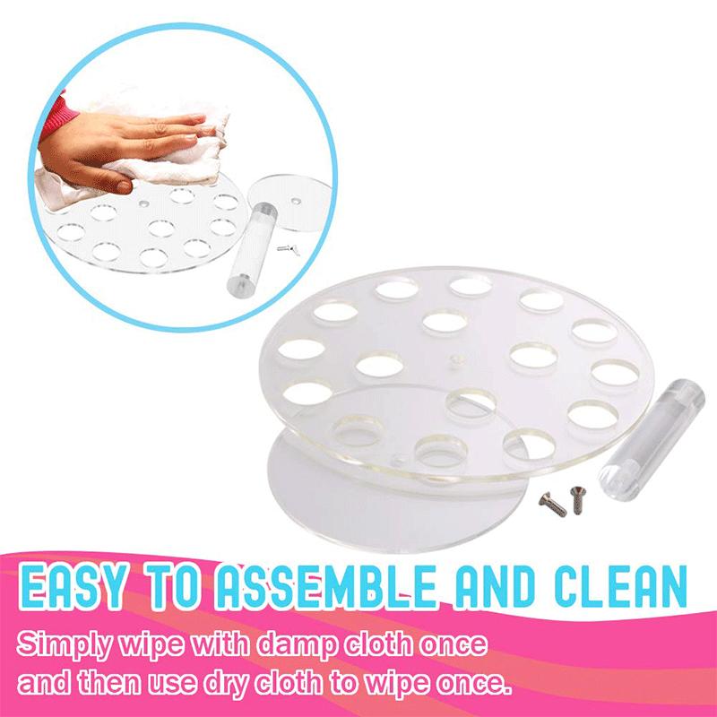 4/6/16 Holes Transparent Acrylic Ice Cream Stand Cake Cone Stand Pastry Holder Wedding Party Buffet Food Display Rack Bake Tool