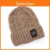 Hat Style Knitted With Letter Decor And Big Head Circumference For Casual Wear