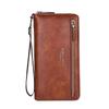 Fashion PU Leather Men Wallet Multi-card Slot Card Holder Clutch Bag Large-capacity Zipper Long Wallet