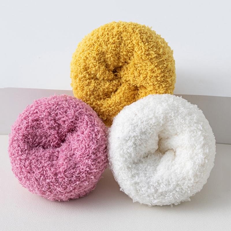 Children Autumn Winter Socks Bear Coral Fleece Warm For Cute Kawaii Girls Boys Socks Thickened Soft Socks Home Floor Bear Socks