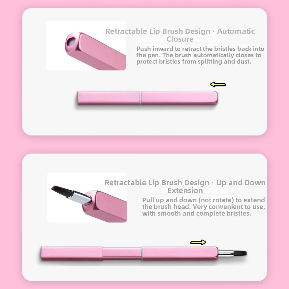 Telescopic Lip Gloss Brush Lip Liner Lipstick Brush Beauty Tools Retractable Lip Brush  Dustproof