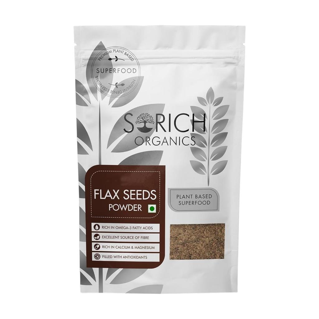 Порошок семян Льна (400 г), Flax Seeds Powder, Sorich Organics