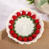 Creative Crochet Round Coasters Handmade Reusable Insulation Pads INS Style Hand-knitted Sunflower Cup Pad Desktop Decoration