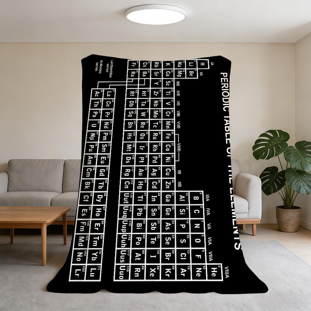 

Periodic Table of Elements Blanket Super Warm Comfortable Plush Throw Blanket Child Home Sofa Bedroom Gift 75x90cm