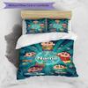 3pcs Duvet Cover Set (1*Duvet Cover + 2*Pillowcase, Without Core), Custom Name Crayon Shin chanPattern Bedding Set, Home Bedroom Decor Gift