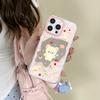 Cake Bear Wave Mirror Suitable for Apple 16/15/iphone13promax Huawei Makeup Mirror Mobile Phone Case