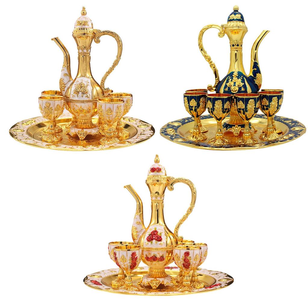 Buy Wine Decanter with Cups And Serving Tray Accessory Gift Set at