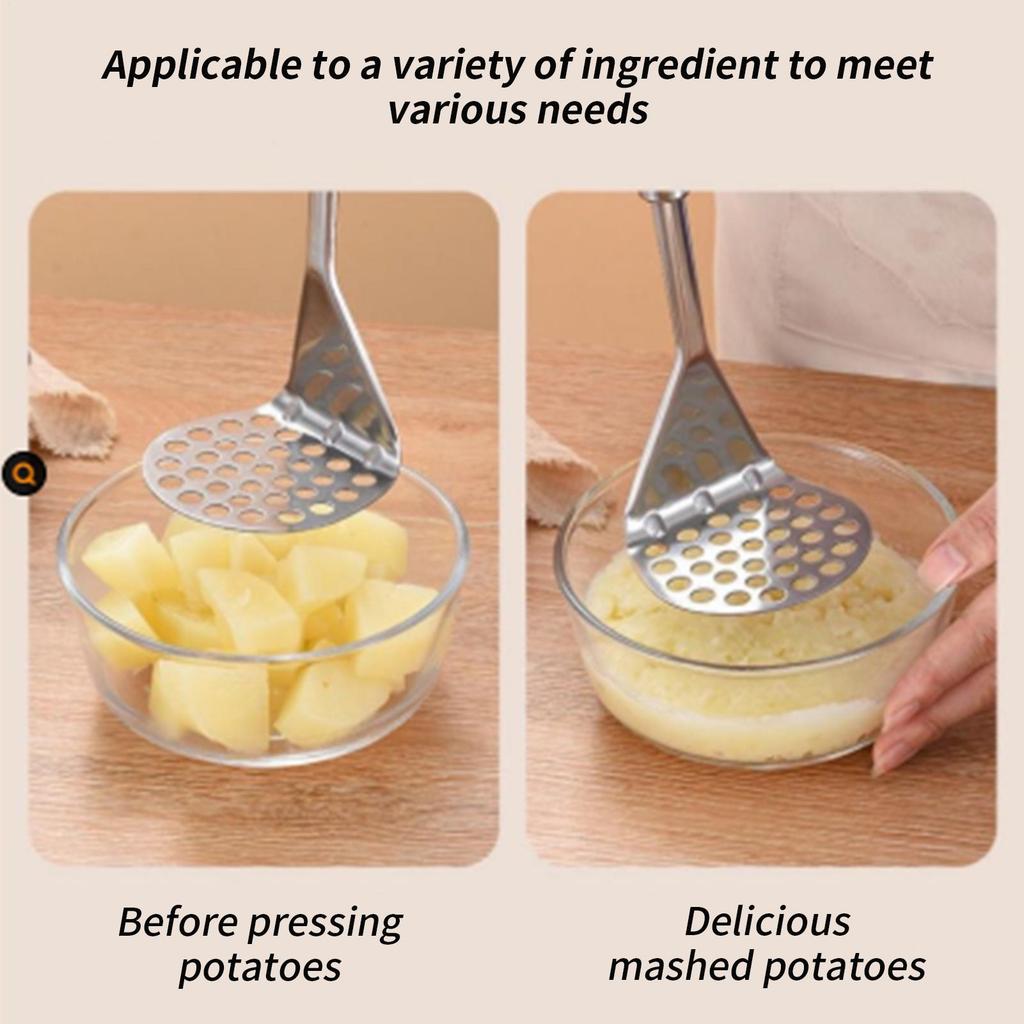 Potato Masher Stainless Steel Manual Garlic Masher Kitchen Mud Press Mashed Potato Ricer Press For Baby Food Avocado