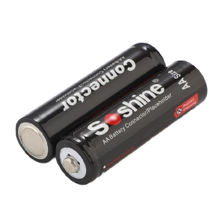 LR6 AA Dummy Battery Placeholder Replacement Fake Battery Housing Shell Conductor for DIY Projects Not Real Battery