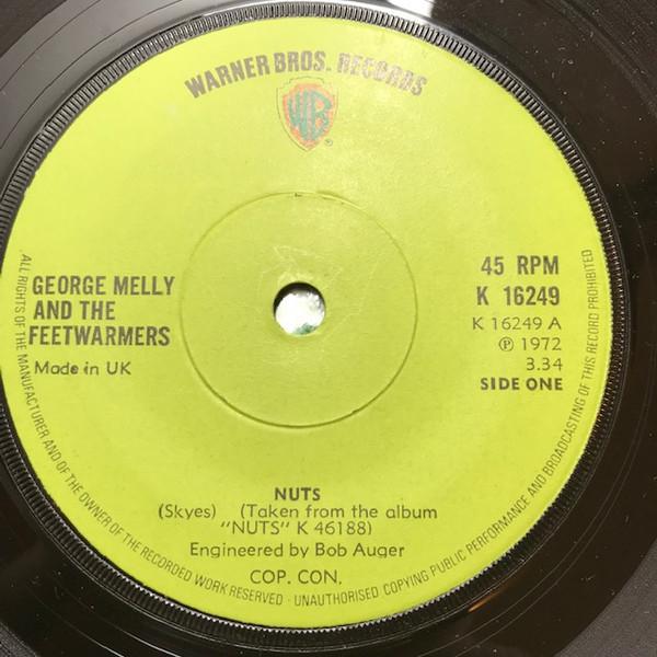 

7-дюймовая пластинка GEORGE MELLY THE FEETWARMERS Nuts K16249 WARNER BROS. 1972 Великобритания Джаз Б/у