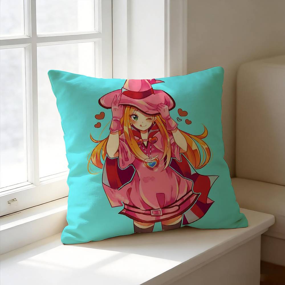 S-Sugar Sugar Rune Comic C-Chocola Meille Square Double-Sided printed Pillow Case Bedroom Bedside Pillow Sofa Cushion Cover