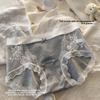 Female Spring and Autumn Pure Cotton Lace Pure Wind 32A Bacteriostatic Cotton Extended Crotch Waist Triangle Briefs