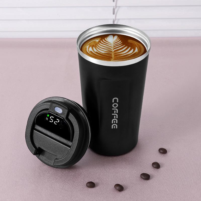Gradient Color Smart Stainless Steel Travel Thermos Cup for Car – Portable and Stylish Water Cup for Women