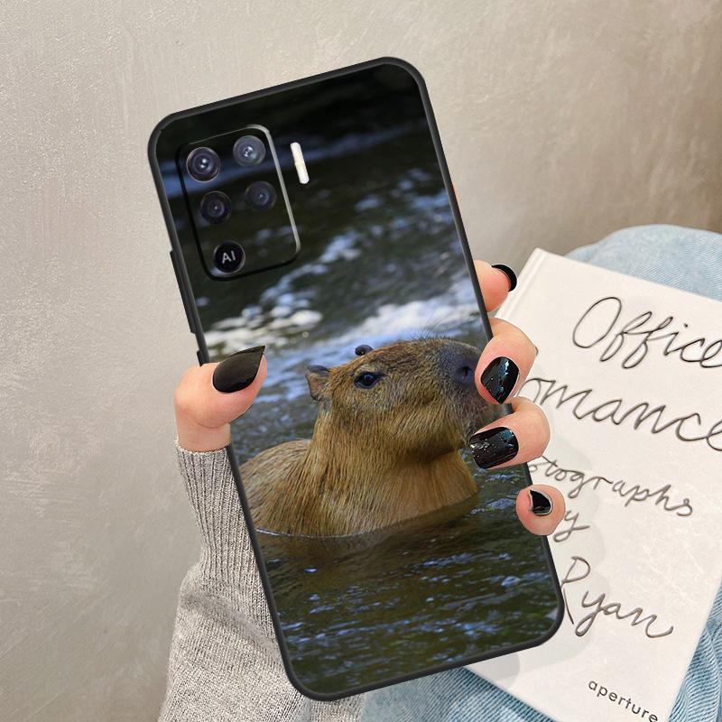 Animal Funny Capybara Case For Oppo A5 Pro A15 A17 A57 A77 A94 A74 A54 A16 A76 A96 A40 A60 A80 A18 A38 A58 A78 A98