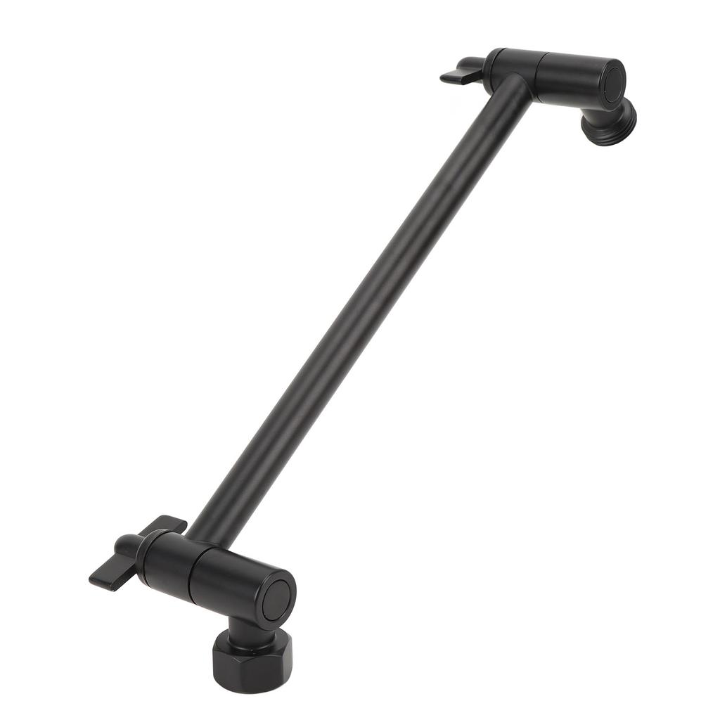 Shower Head Extension Arm Stainless Steel Adjustable Leakage Proof Shower Head Extender Bar for Home Bathroom Black