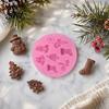 Festive Decoration Mold Christmas Silicone Mold, with 8 Christmas-Themed Shapes, Non-Stick Durable Handmade Soap Easy Clean for Chocolates Fondant