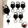 Anti-Theft Retractable Steel Wire Keychain with Metal Buckle