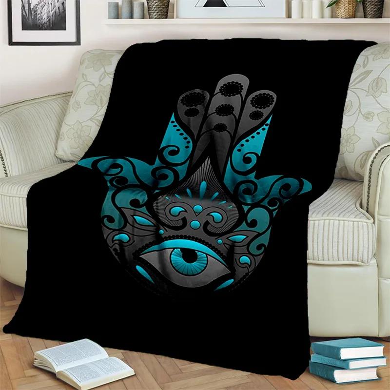 3D Evil Eye Nazar Tree of Life HD Blanket,Soft Throw Blanket for Home Bedroom Bed Sofa Picnic Travel Office Cover Blanket Kids
