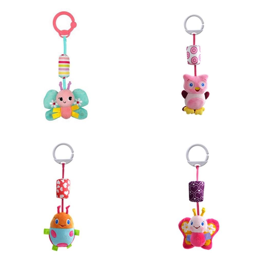 Adorable Animal Handbells Musical Developmental Toy For Kids Soft Plush Rattle