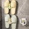 Practice Wall Mounted Euphorbia Shoe Shelf Adhesive Bathroom Storage Planner for Drying Flipflops