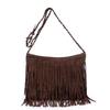 Women's Retro Suede Tassel Crossbody Shoulder Bag