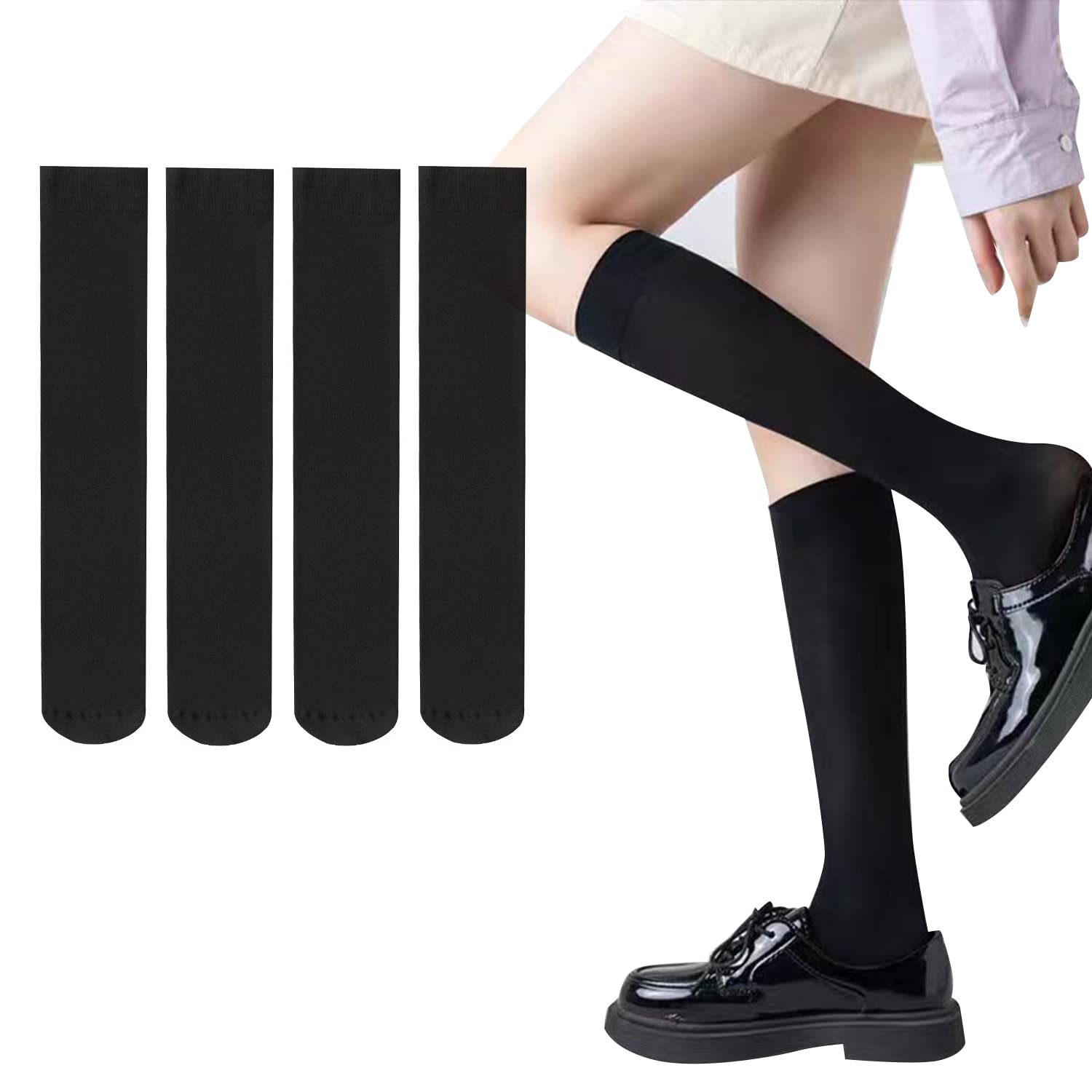 

WindTour Compression Long Solid Compression Black and School 100 Short Stockings of 4 x 4 Women s Knee-High Socks, Socks, Stockings, Knee-High, Socks,