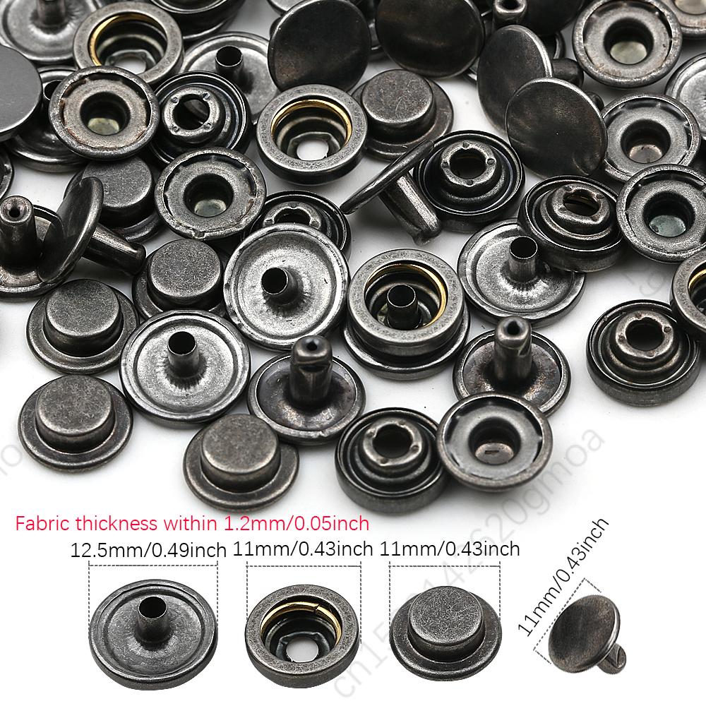 

20 комплектів/упаковка 10-15 мм металеві кнопки-застібки швейні аксесуари botones кнопки для одягу сумок шкіри пресовані застібки 20Sets