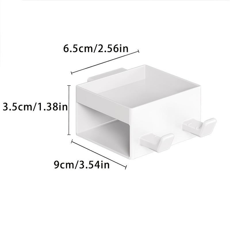 1pc 3-in-1 No Drill Wall Mount Shaver Rack, Bathroom Storage Holder for Shaver, Shaving Foam & Razor Blades