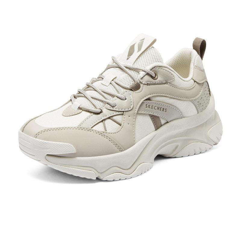 Skechers Moonhiker Women Beige Gray Low Top Running Shoes Breathable Wear Resistant 177590-OFWT