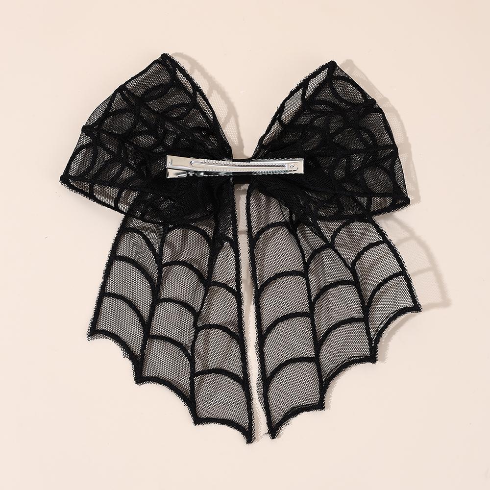 Halloween Lace Bow Hair Clips Bat Black Hairpins Girls Women Spooky Festival Costume Decoration Gothic Headwear Hair Accessories