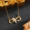 Net Celebrity Love Infinity Micro-Inlaid Necklace - Niche Design, Luxurious Pendant, High-End Clavicle Chain