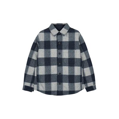 Uniqlo Color Block Plaid Jacket Unisex Jackets Dark-Blue 459591-68