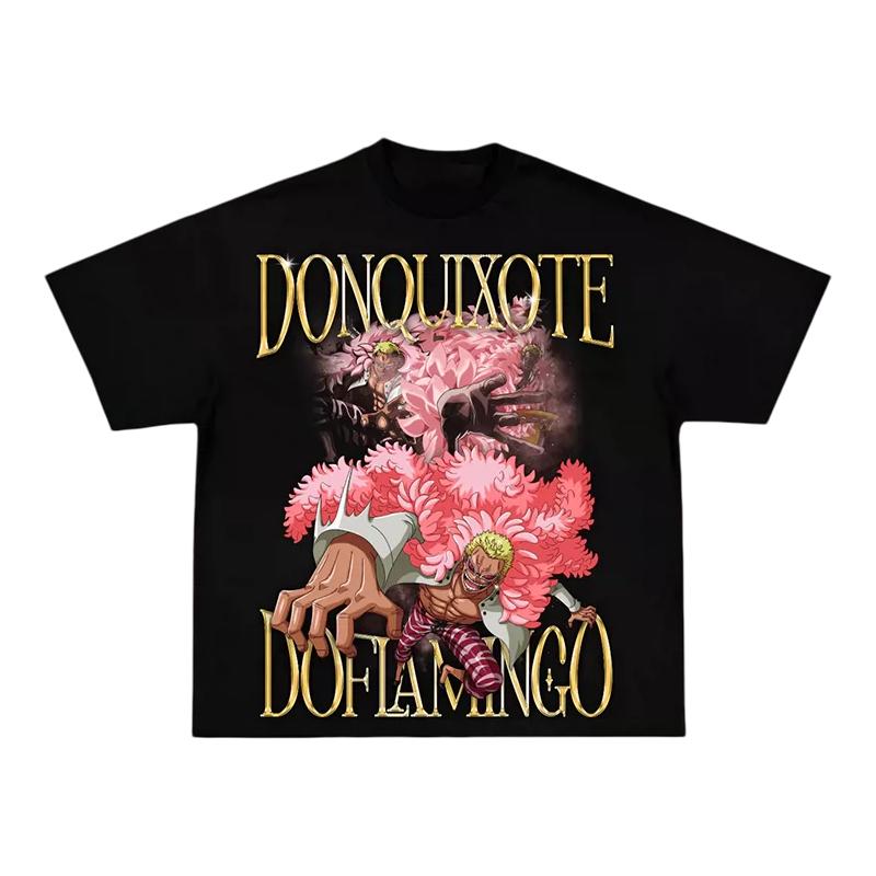 

One Piece Donquixote Doflamingo TShirt Men Women Cotton Anime Graphic Tee Trendy Streetwear Casual Short Sleeve Top S