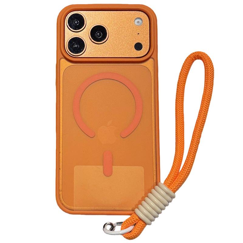 Frosted Magnetic iPhone 17 Pro Case with Lanyard, Compatible with iPhone 11/12/16/17