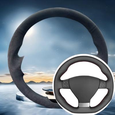 Ization Steering Wheel Cover For Volkswagen Golf 5 Mk5 GTI VW Golf 5 R32 Passat R GT 2005 Hand Sewing Suede Car Interior
