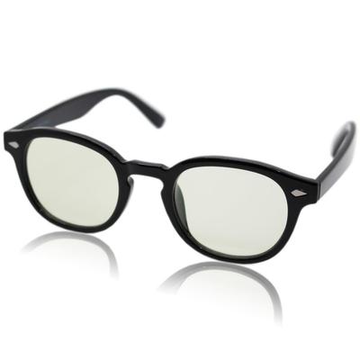 Reading Glasses Blue Light Cut Glasses for Men and Women UV Protection Round Glasses Boston Metal Sabae Planning Thin Light Green [Eight Tokyo] 1.0