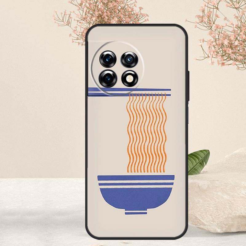 Ramen Cat Japanese Art Case For OnePlus 15 13 12 11 13T 13R 12R 15R 10T 8T 10 Pro Nord 5 CE 4 3 2 Lite N20 N30 Cover