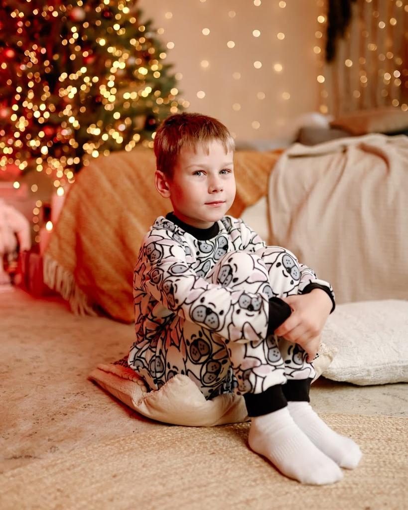 Kids’ Winter Pajamas (Boys) – Colorful Print & Cozy Fleece Fabric, Winter, 6076-028-4 HC