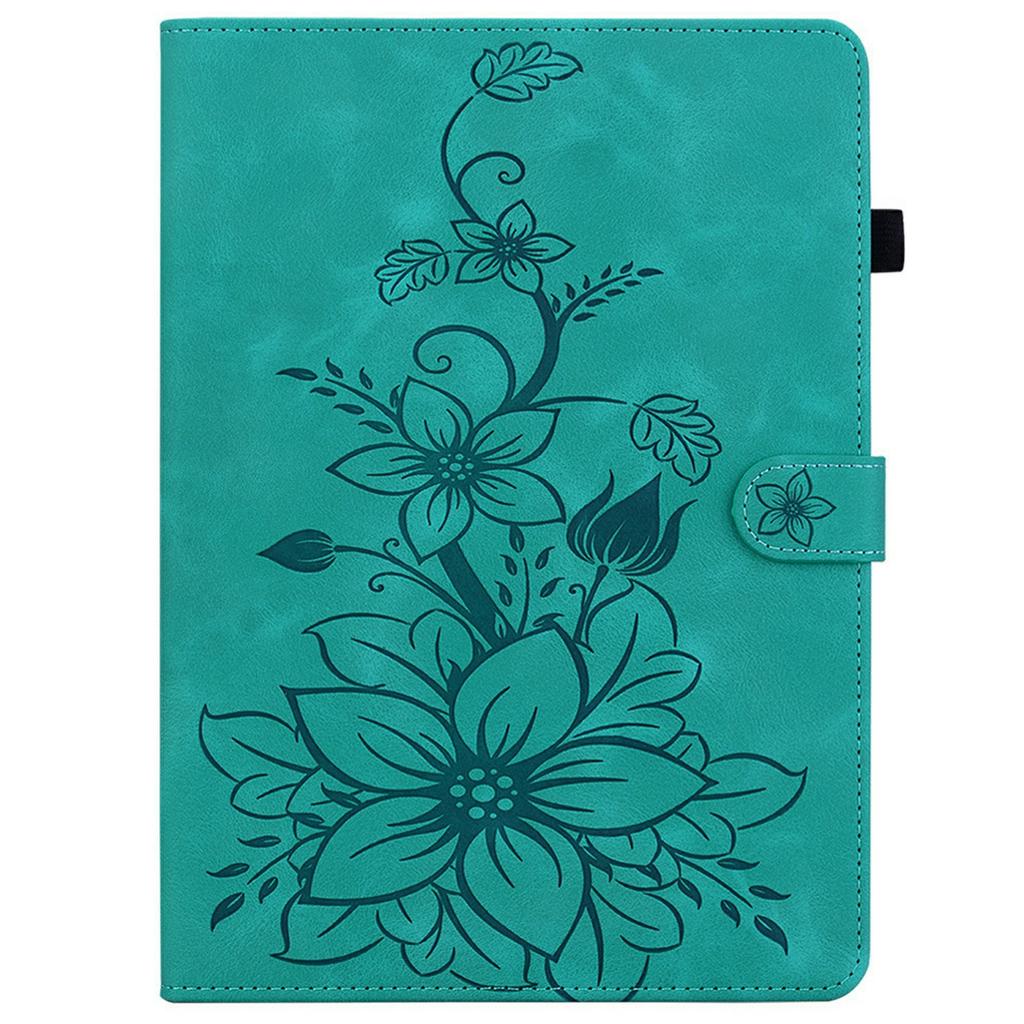 For Xiaomi Poco Pad X1/Pad 8 Pro/Pad 8/Pad 7 Pro/Pad 7 Case Lily Flower Imprint Card Slots Leather Tablet Cover