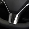 Carbon Fiber Car Steering Wheel Cover Sticker Interior Decor for Tesla Model S X