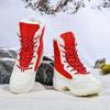 Fashion Women's Snow Boots Winter Plush Warm Cotton Booties Fashion Casual High Top Boots for Women Lace Up Platform Booties Botas Mujer