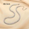 New Full Moissanite Necklace 925 Sterling Silver High Quality Fashion Jewelry For Women Chain Wedding Birthday Party Gift