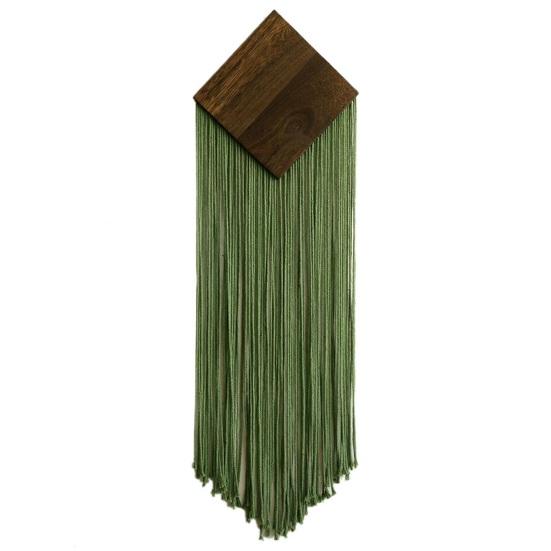

Large Wall Hanging Woven Boho Bohemian Handmade Tapestry Modern Tassel Wall Art зелений