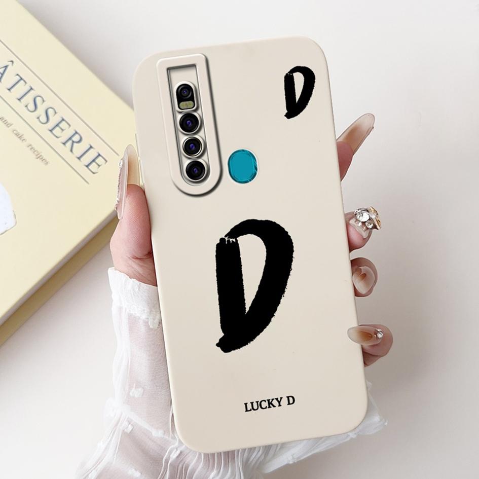 For Tecno Camon 15 Pro Case CD8 Luxury A Z Initial Letters Soft Silicone Bumper For Tecno Camon 15 Premier Camon15 Air CD6 Shell