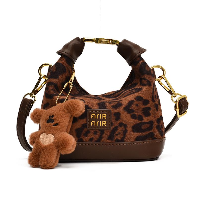 2025 Korean Trendy Plaid Kids Crossbody & Handheld Mini Crescent Bag